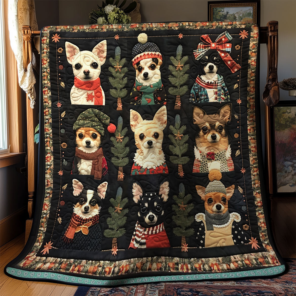 Happy Chihuahuas WN0909052CL Quilt