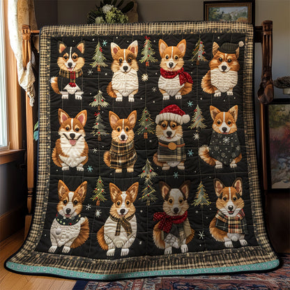 Happy Corgi Smile WN0909031CL Quilt