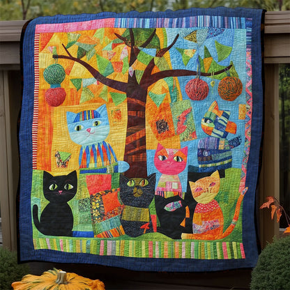 Happy Morning Cats WM0608015CL Quilt