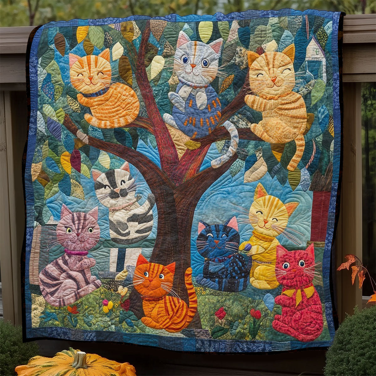 Happy Morning Cats WM0608016CL Quilt