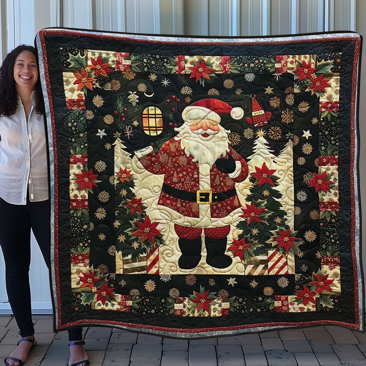 Happy Santa SR1508023CL Quilt