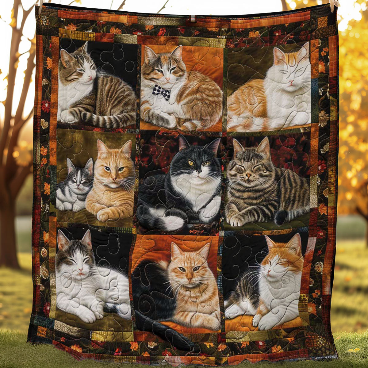 Harmonious Cats WN1508082CL Quilt