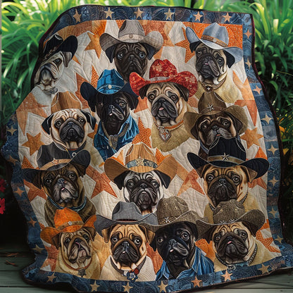 Hats Pugs WM2907002CL Quilt