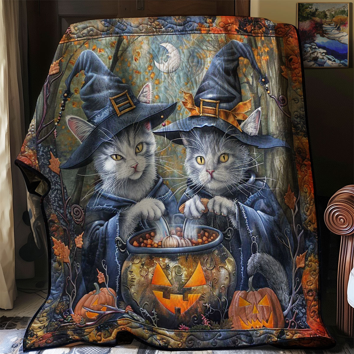 Haunted Cat's Concoction WN1408047CL Quilt