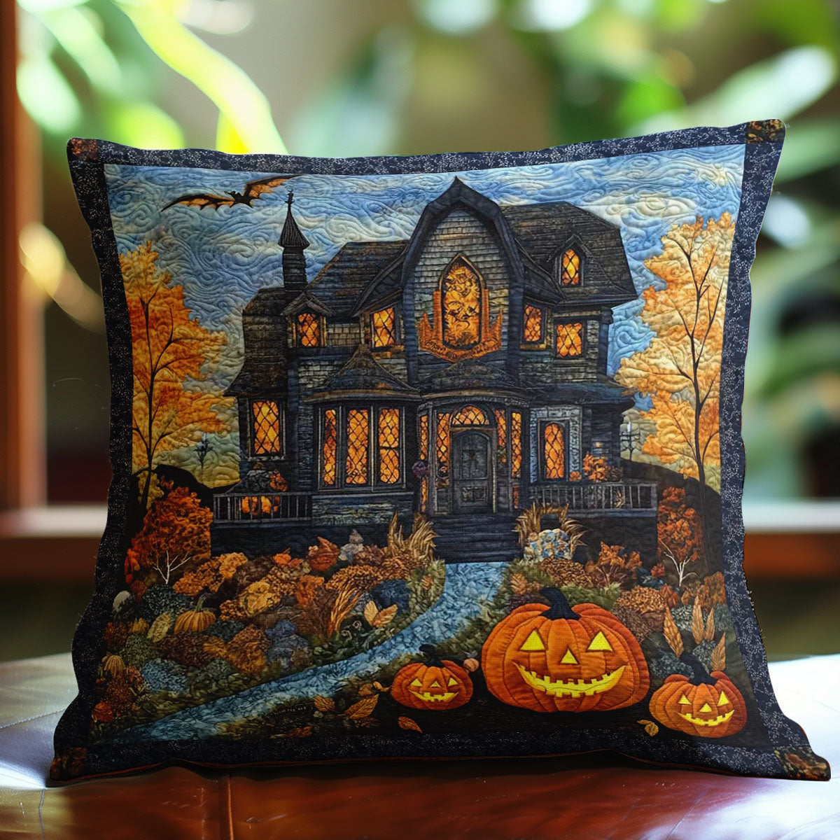 Haunted House WN0308047CL Quilt Pillow Case