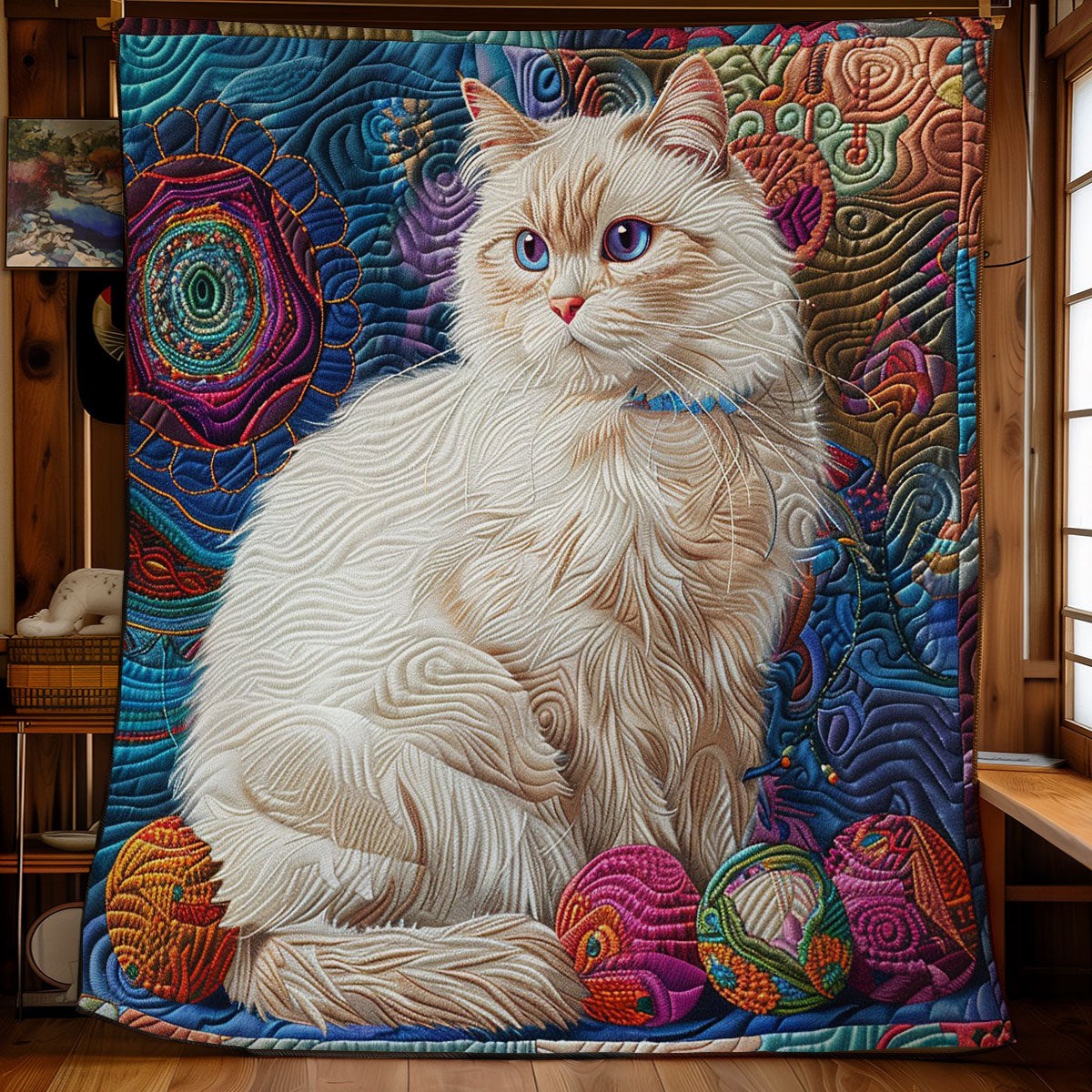 Hippie Cat WM2808029CL Quilt