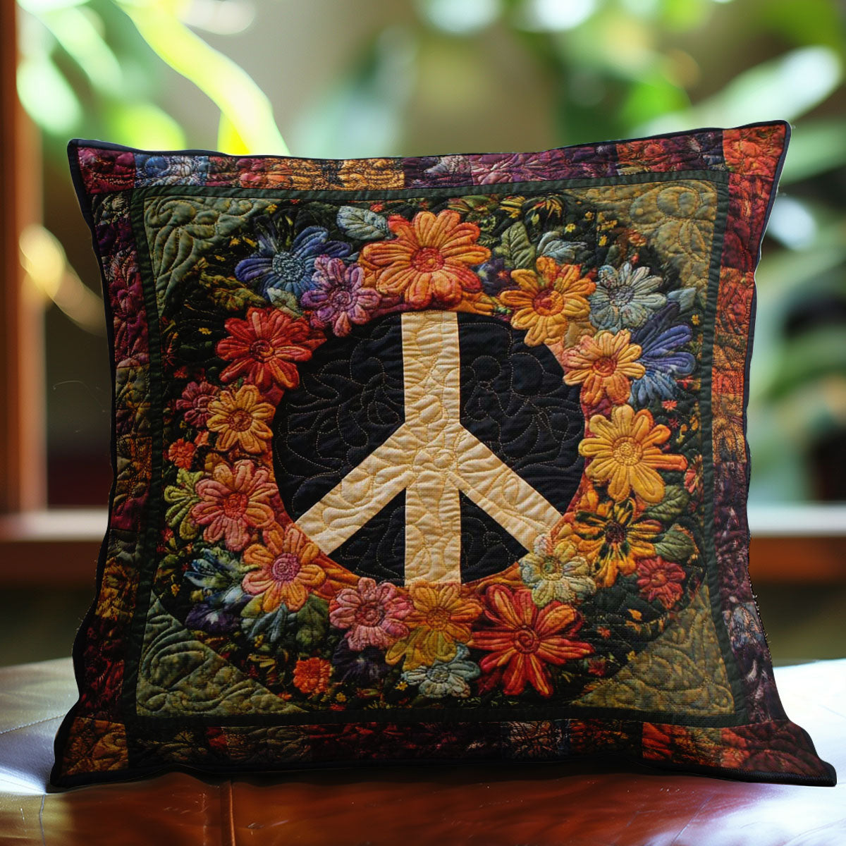 Hippie Peace WN0108013CL Quilt Pillow Case