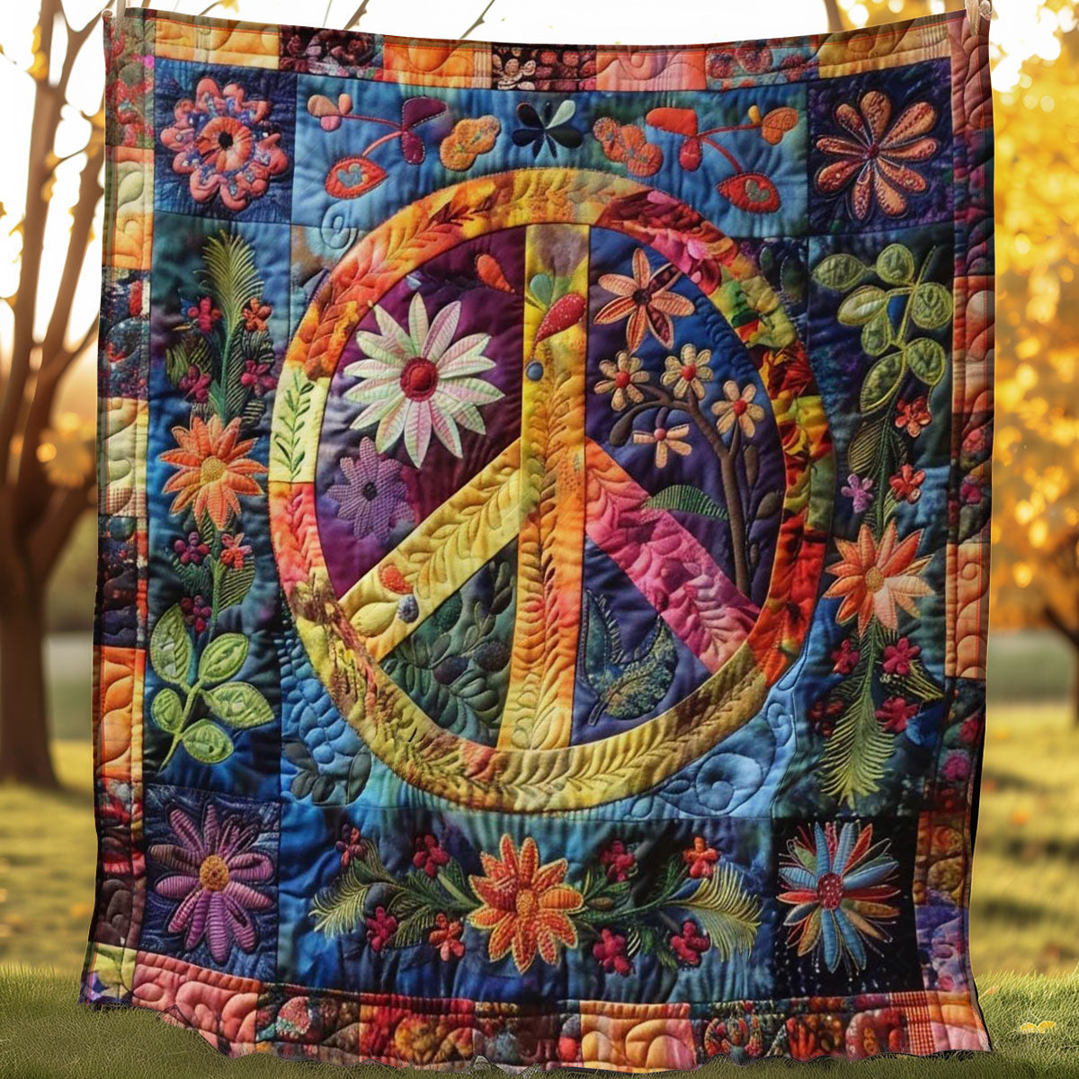 Hippie Peace WN2108038CL Quilt