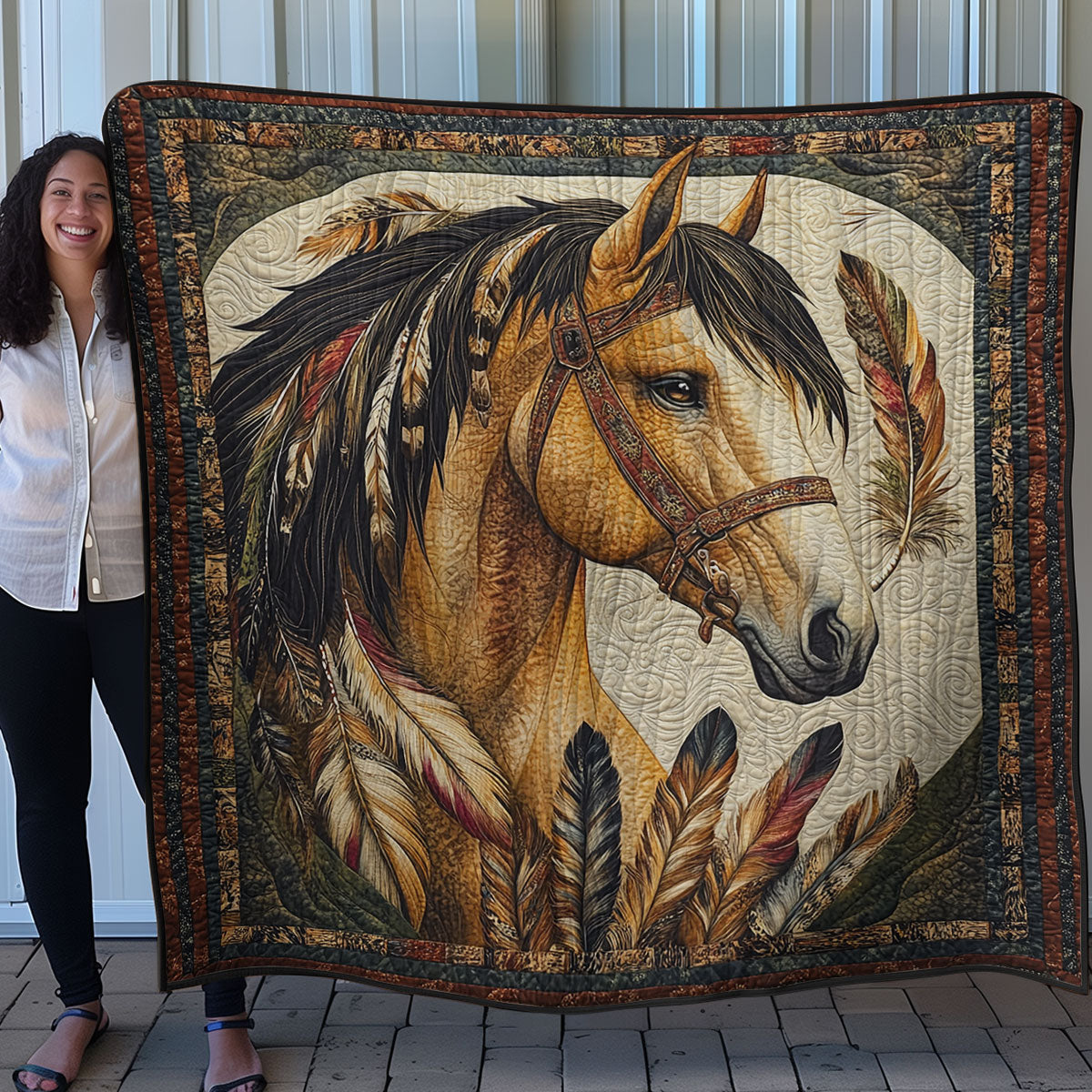 Horse And Feathers WN0108068CL Quilt