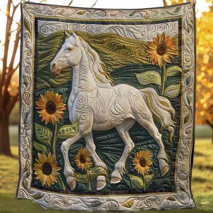 Horse And Sunflowers WN2108079CL Quilt