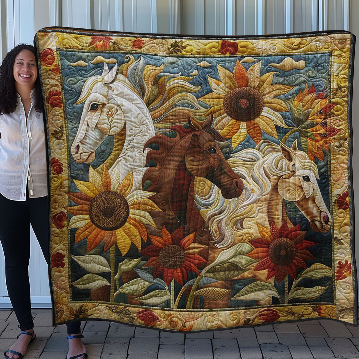 Horse Family WN3007040CL Quilt