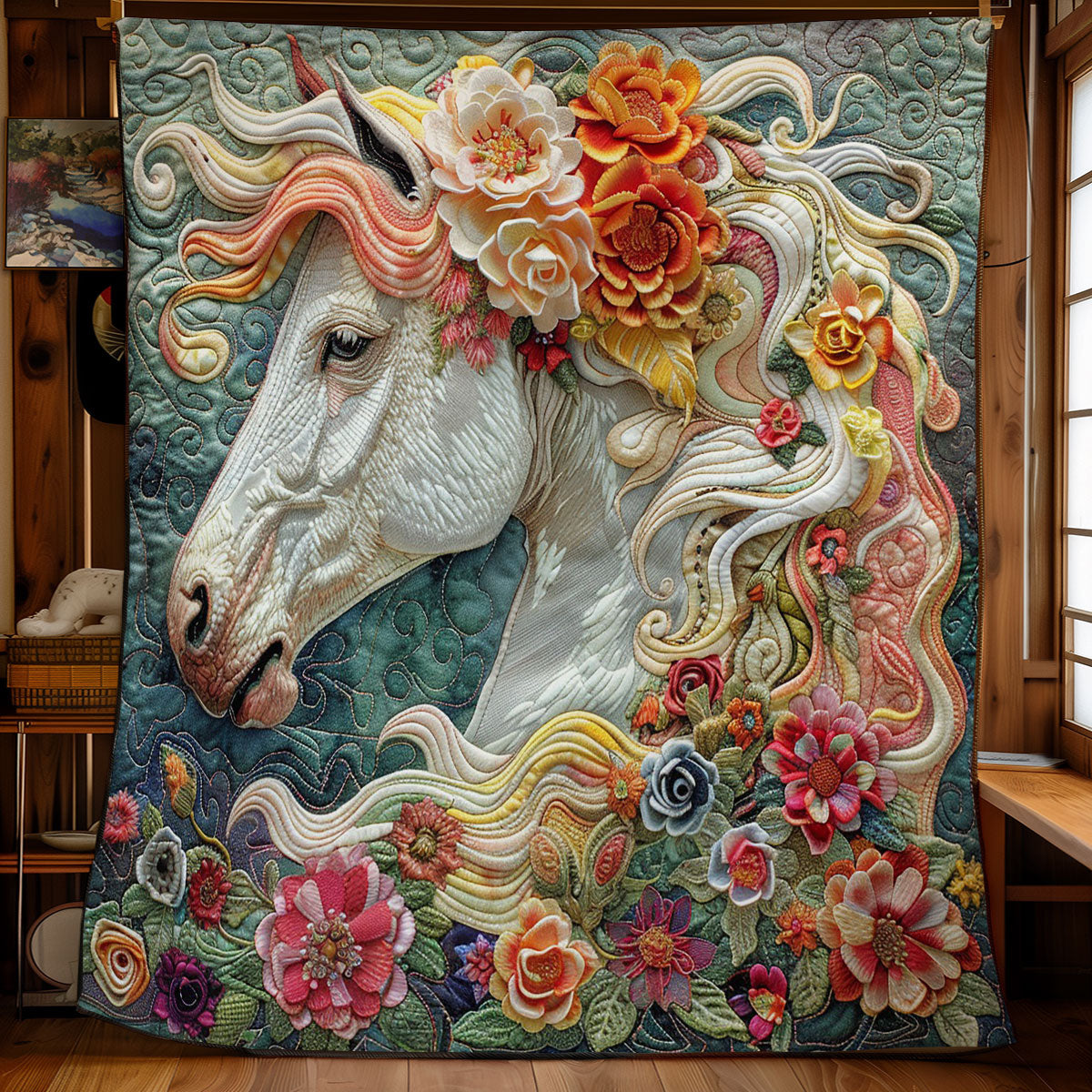 Horse Flowing Mane WM2908009CL Quilt