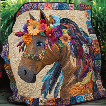 Floral Horse SR0708009CL Quilt