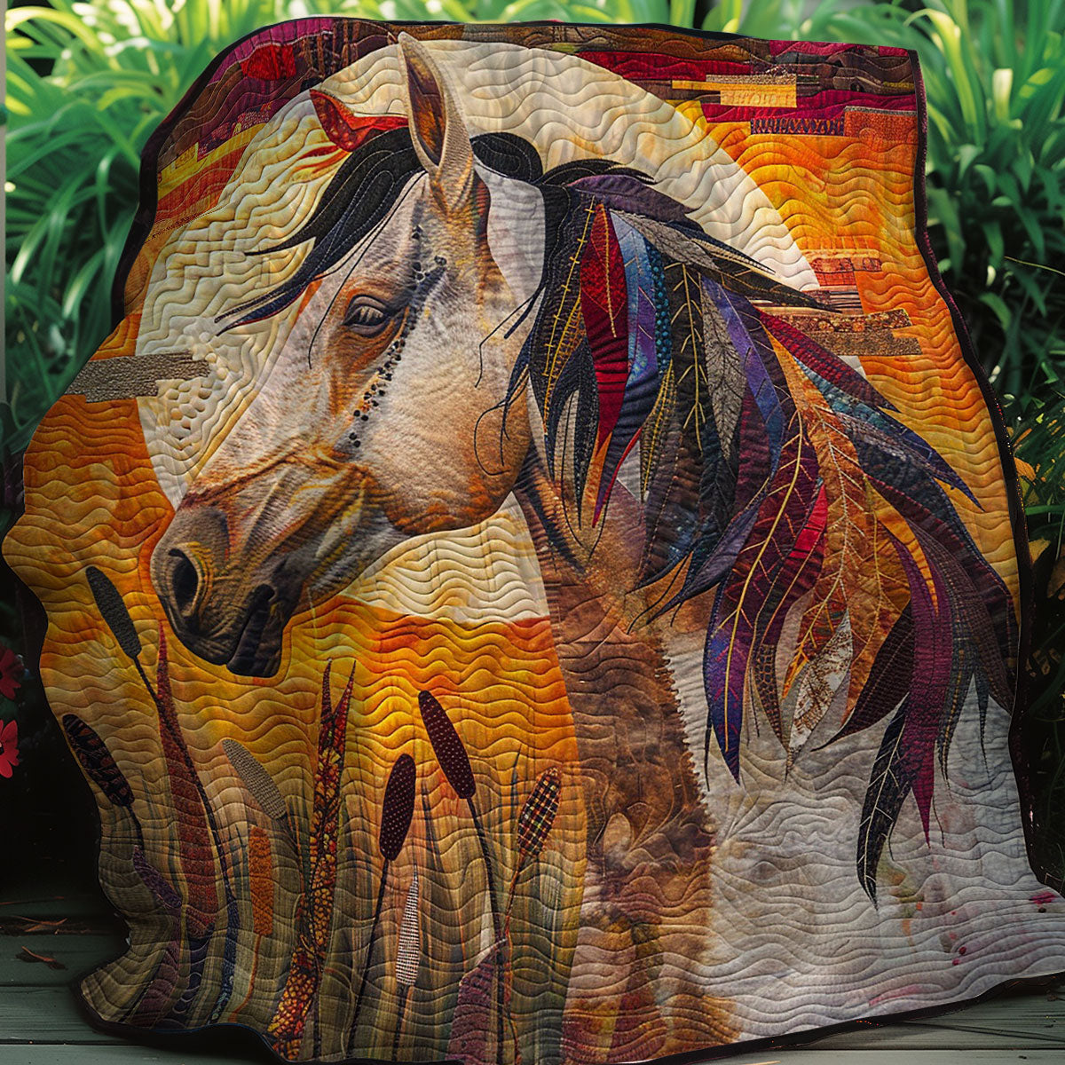 Horse Native WM2907001CL Quilt