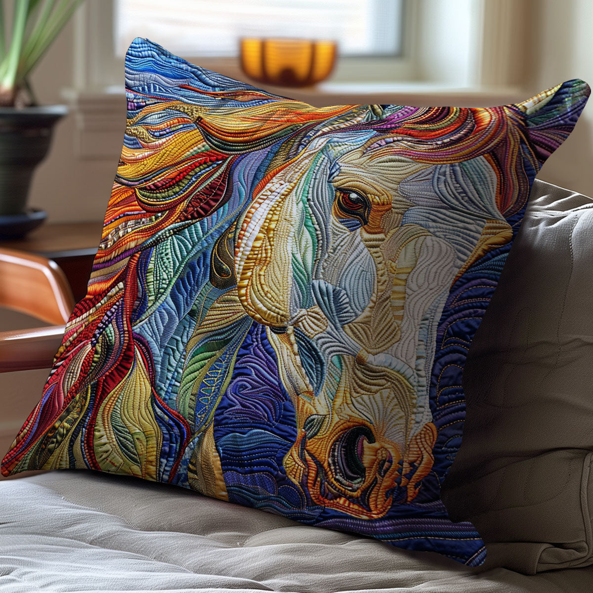 Horse WM0608108CL Quilt Pillow Case