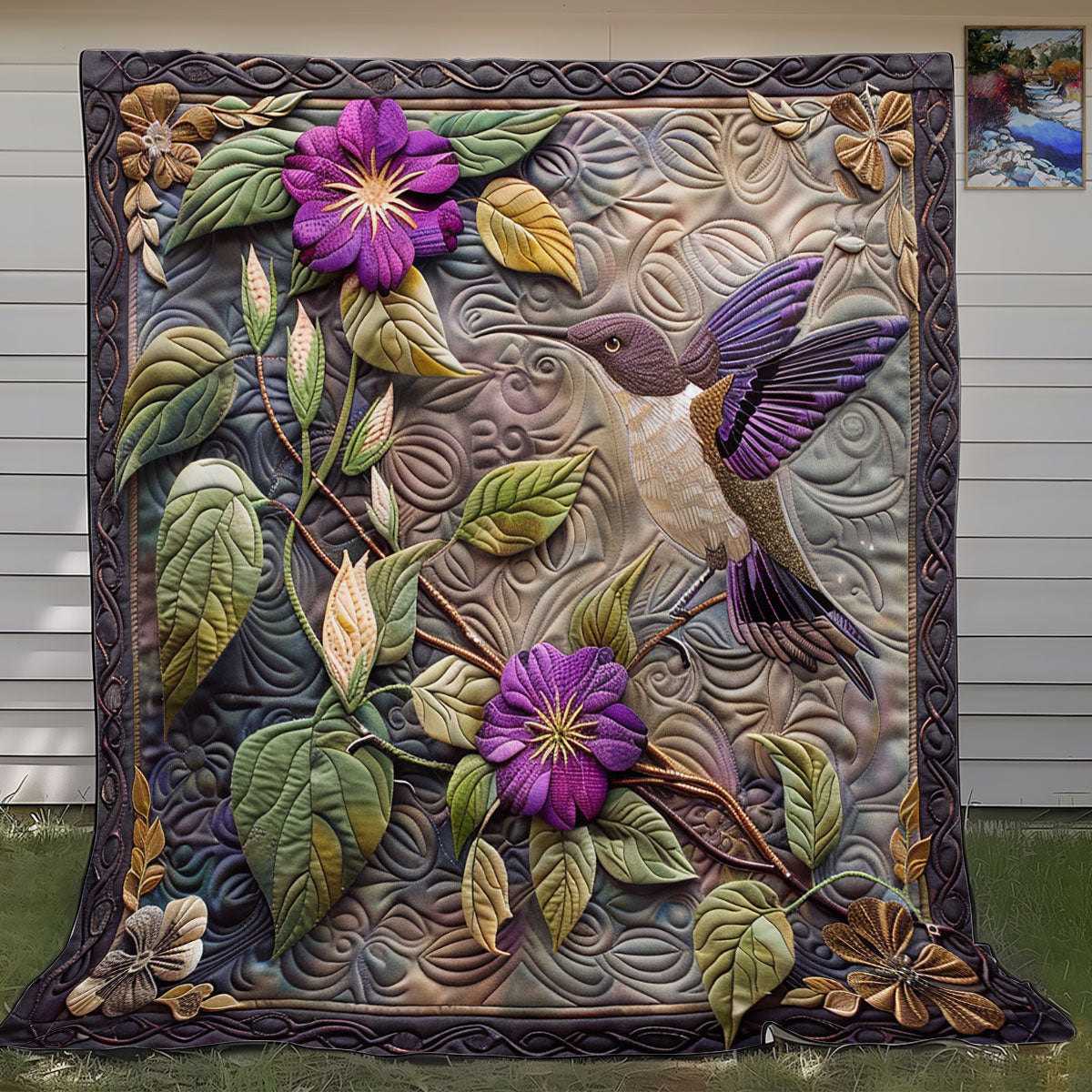 Hummingbird And Flower SR1308040CL Quilt