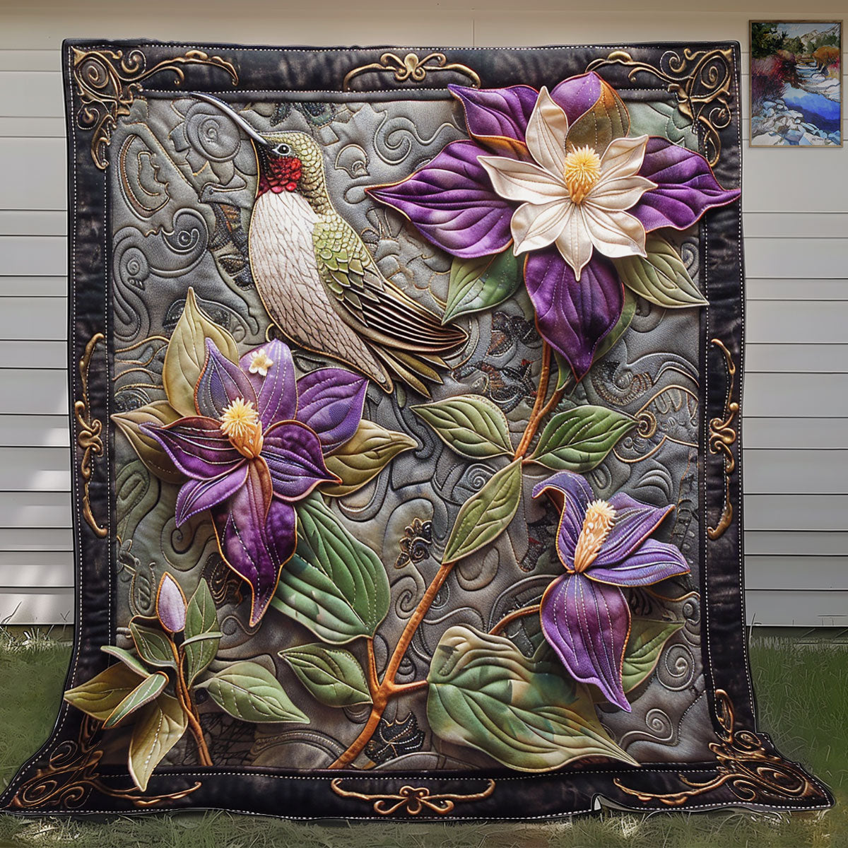 Hummingbird And Flower SR1308041CL Quilt