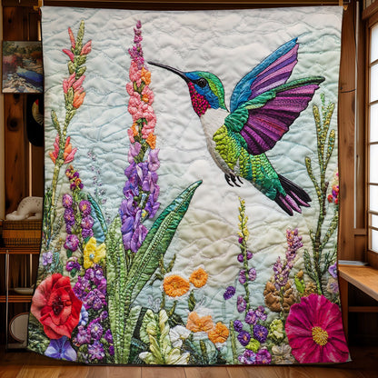 Hummingbird Charming Flowers WM1908002CL Quilt