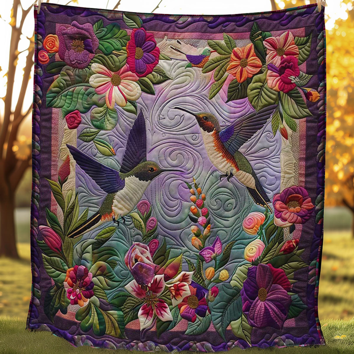 Hummingbird Delightful WN1408092CL Quilt