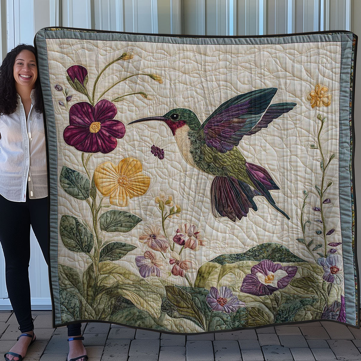 Hummingbird Memory WN0708010CL Quilt