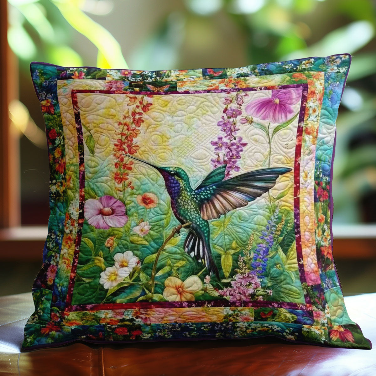 Hummingbird Reflection WN2208069CL Quilt Pillow Case