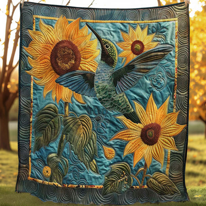 Hummingbird Sunflower Sky WN1908024CL Quilt