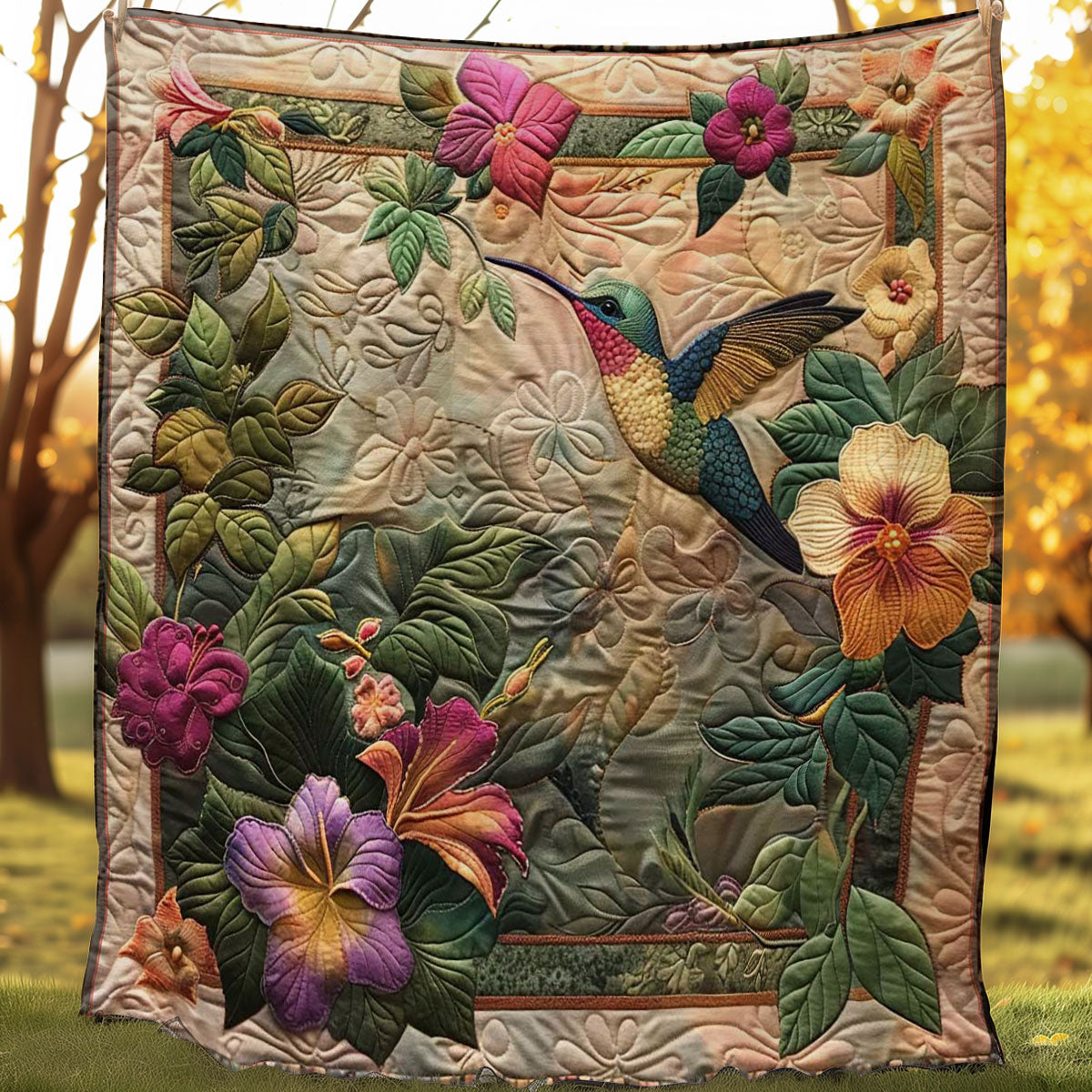 Hummingbird Yellow Bliss WN1908016CL Quilt
