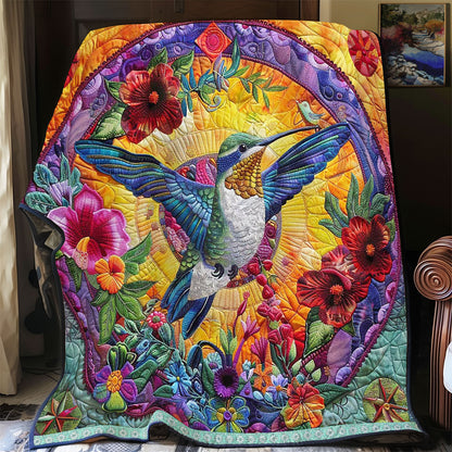 Hummingbird’s Floral Symphony WN1609034CL Quilt