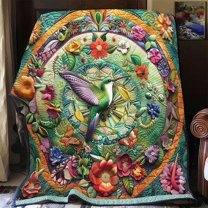 Hummingbird’s Garden Mandala WN1609032CL Quilt