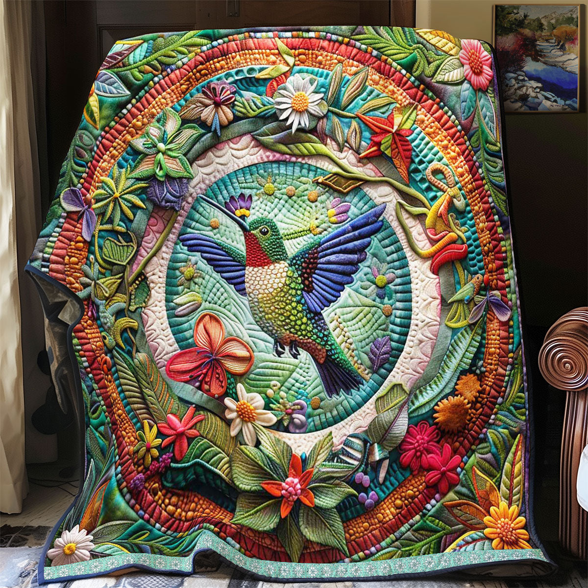 Hummingbird’s Garden Of Dreams WN1609042CL Quilt