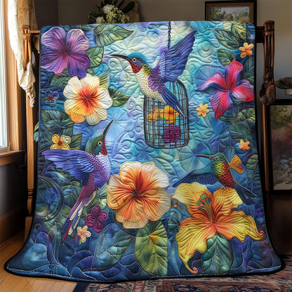 Hummingbirds And Flower SR2308024CL Quilt