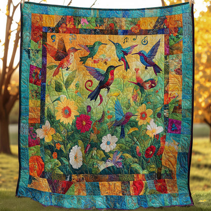 Hummingbirds And Music Garden WM3107001CL Quilt