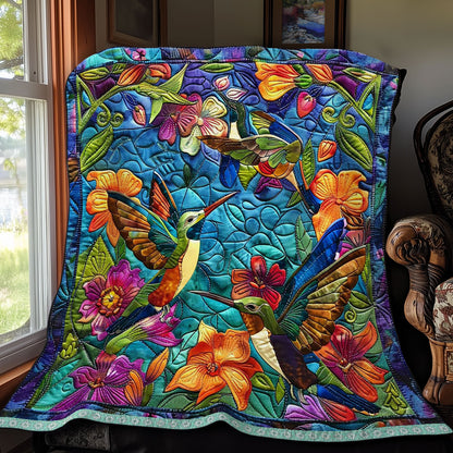 Hummingbirds Garden Art WN0509054CL Quilt