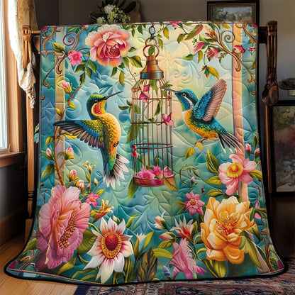 Hummingbirds Gardening SR2308026CL Quilt