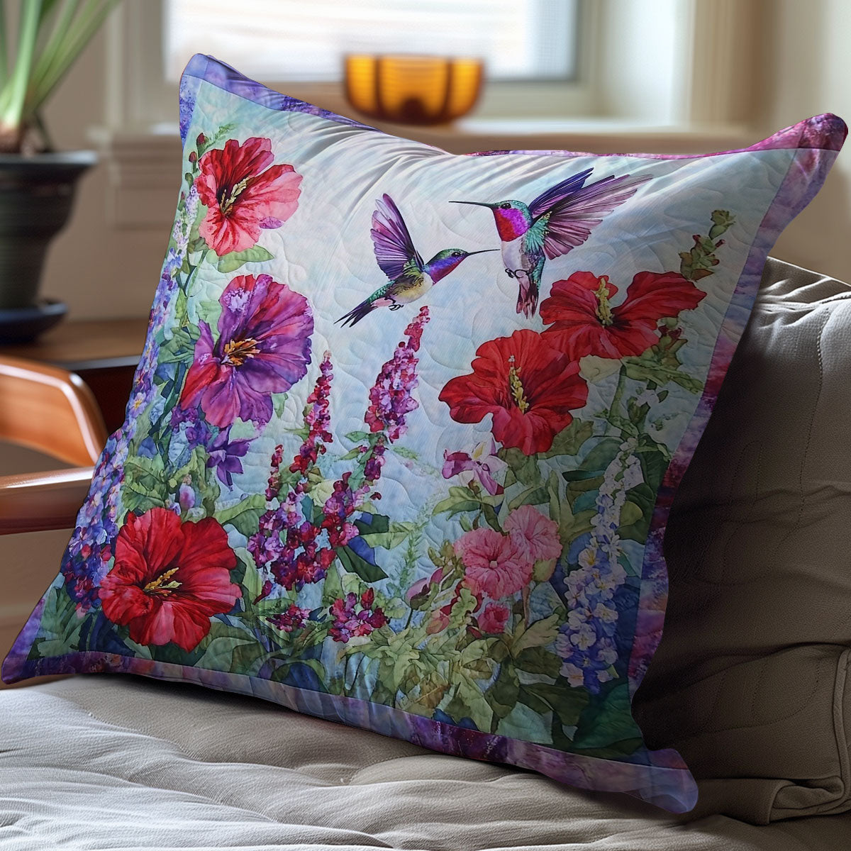 Hummingbirds Memories WM0608130CL Quilt Pillow Case