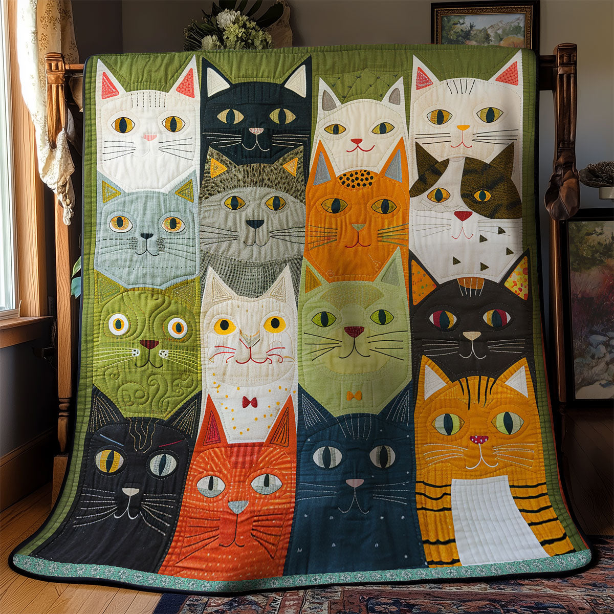 Intense Cats Stare WN0909089CL Quilt