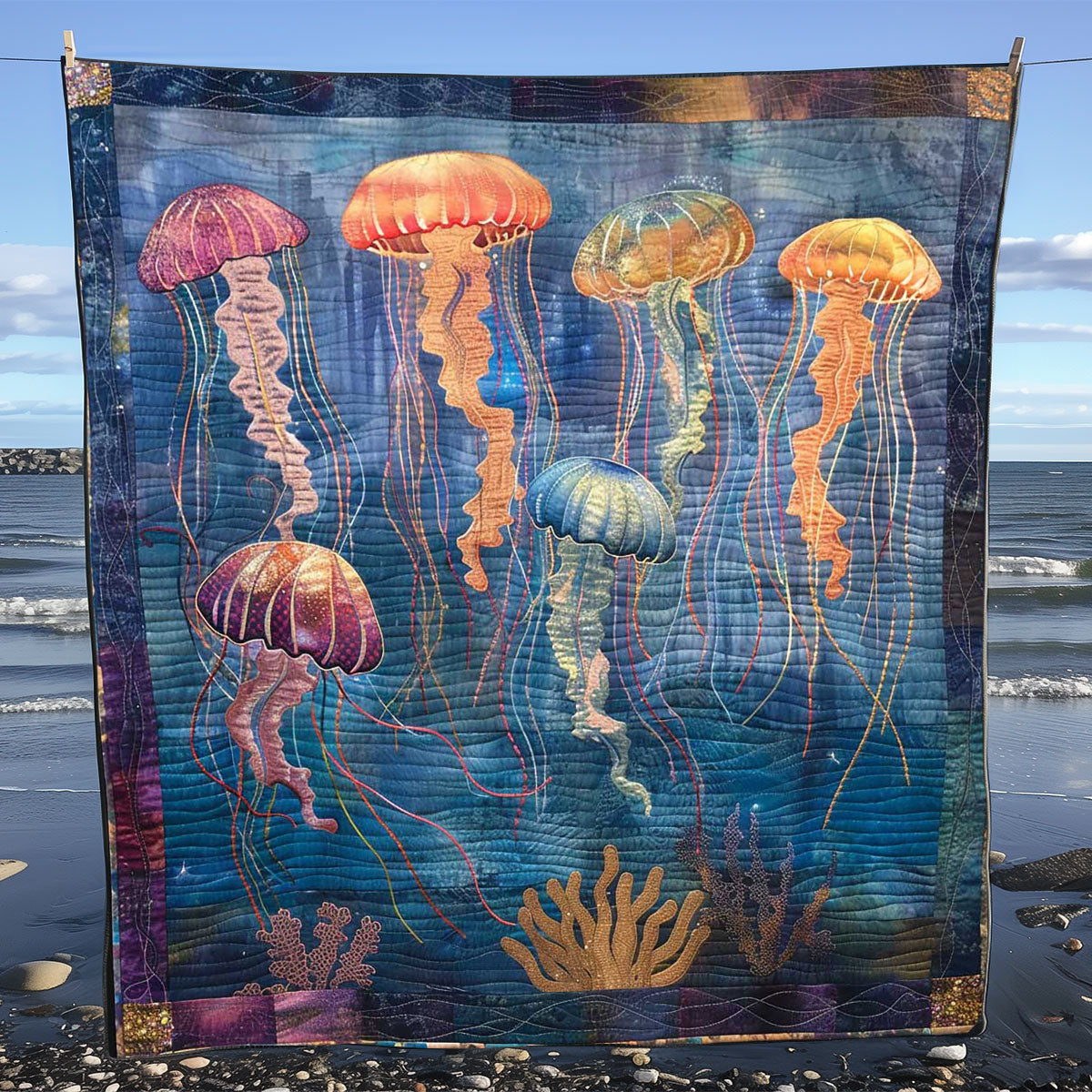 Jellyfish Haven WN1408015CL Quilt