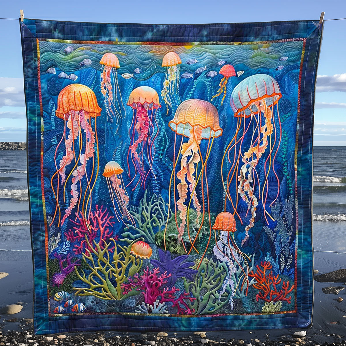 Jellyfish Twilight Bay WN1408027CL Quilt