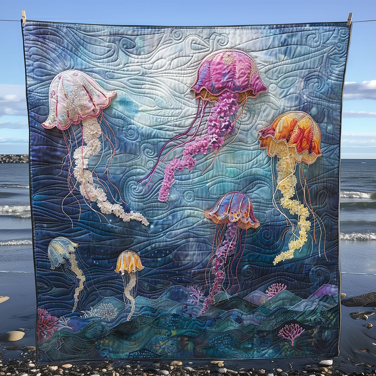 Jellyfish Wonderland WN1408013CL Quilt