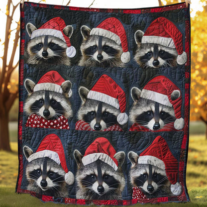 Jolly Christmas Raccoon WN1508078CL Quilt