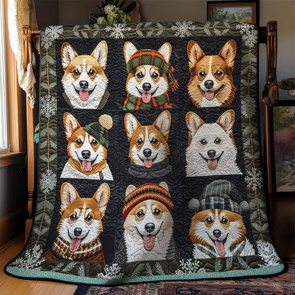 Joyful Corgis Cozy Corner WN0909034CL Quilt