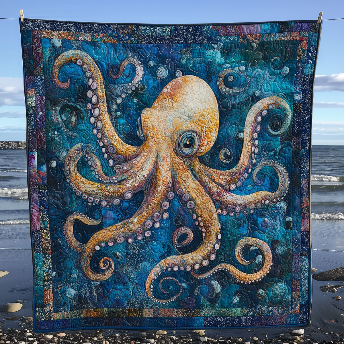 Jumping Octopus WM2308014CL Quilt