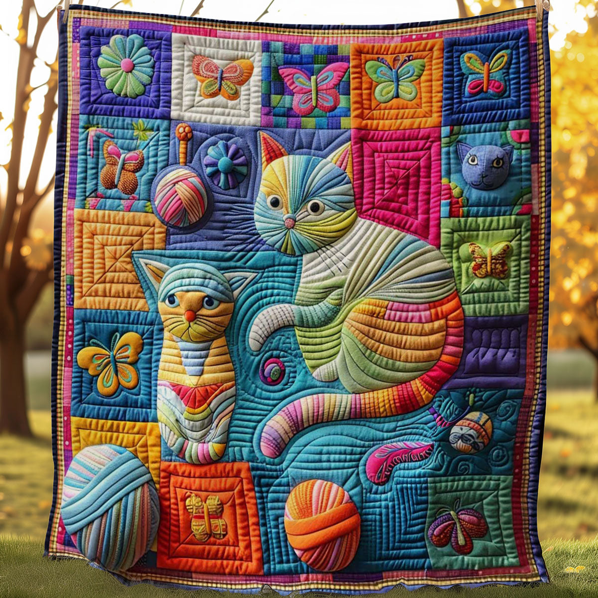 Kitten Sulking Mother WN0908054CL Quilt