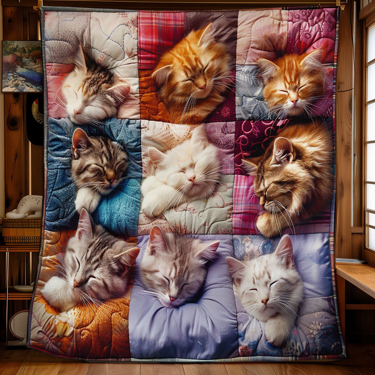 Lazy Cat ZZZ WM1608019CL Quilt