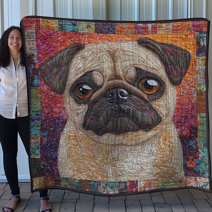 Lovable Pug WN0508017CL Quilt