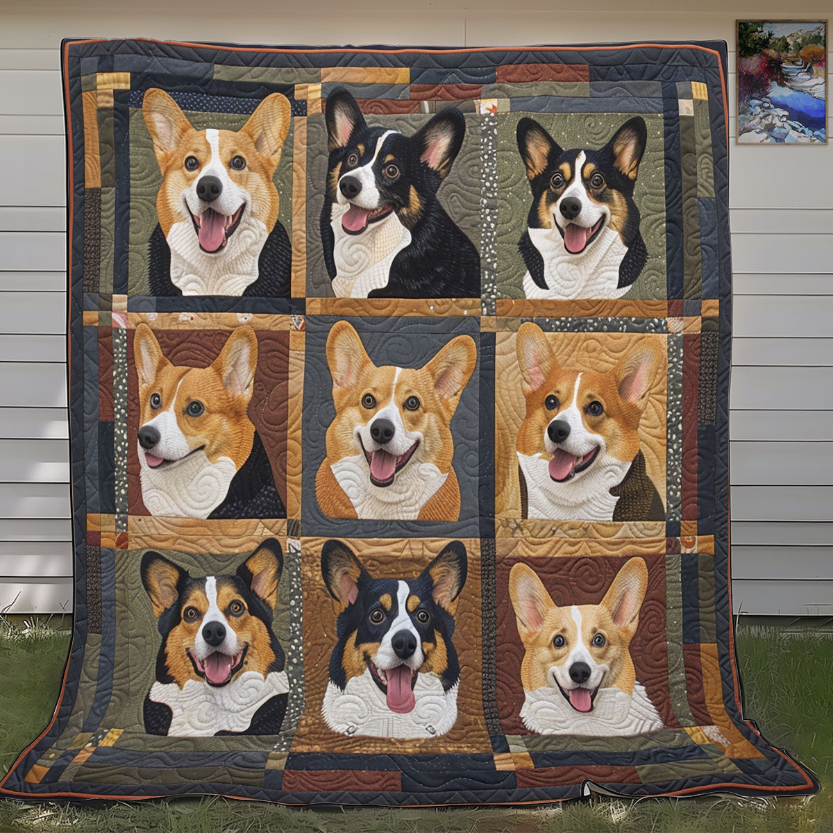 Loveable Corgi SR0908020CL Quilt