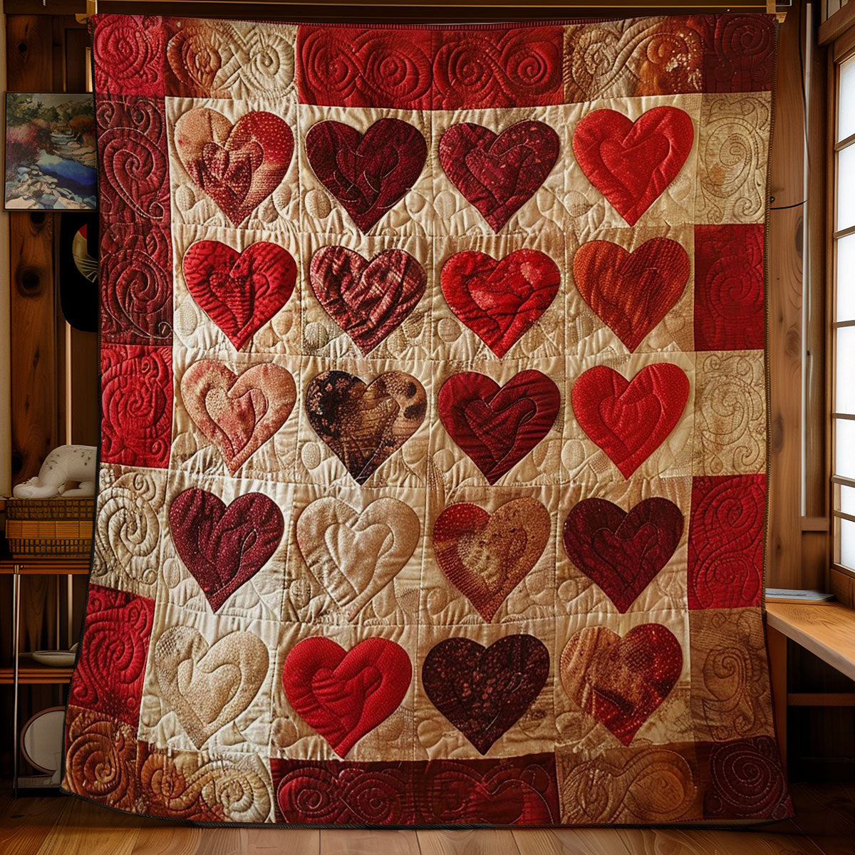 Lovely Heart WM0909011CL Quilt