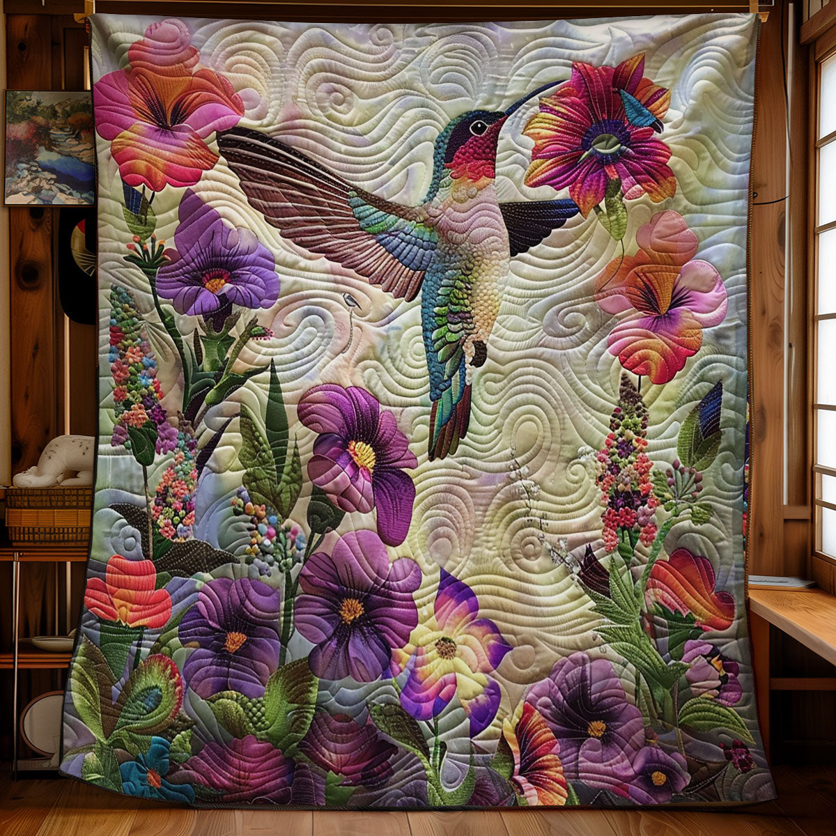 Lovely Hummingbird WM20080039CL Quilt