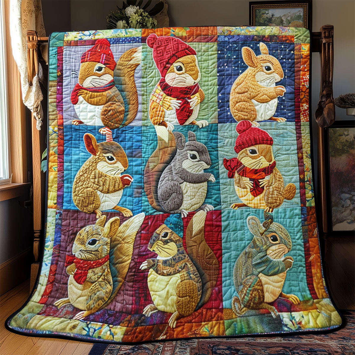 Lovely Squirrel SR2108004CL Quilt