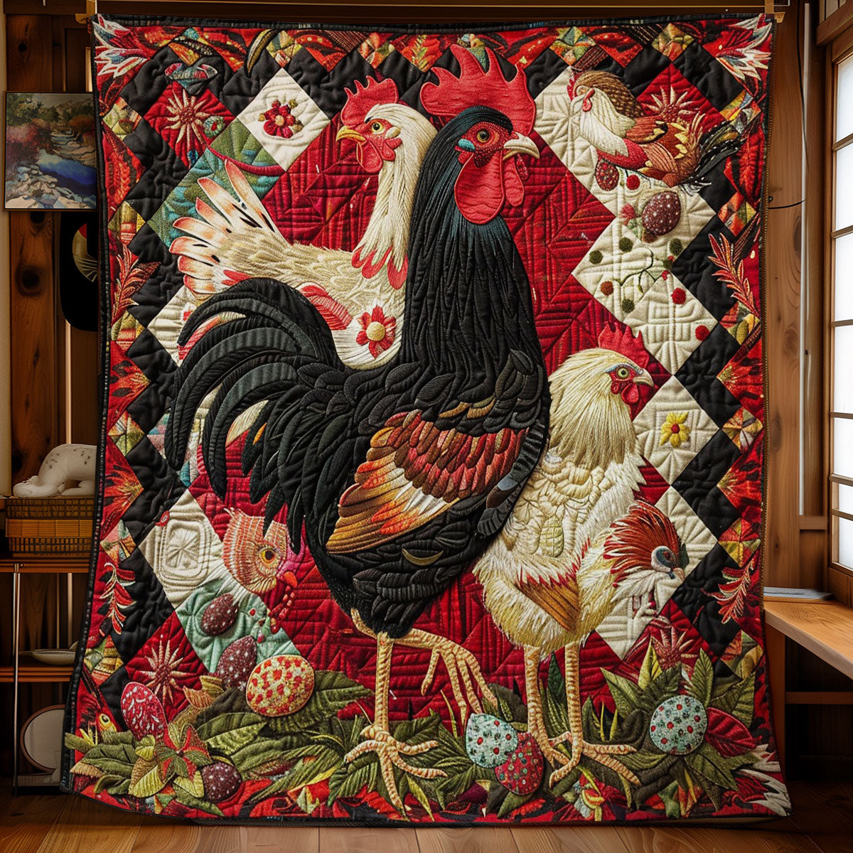 Majestic Chickens WM0509013CL Quilt